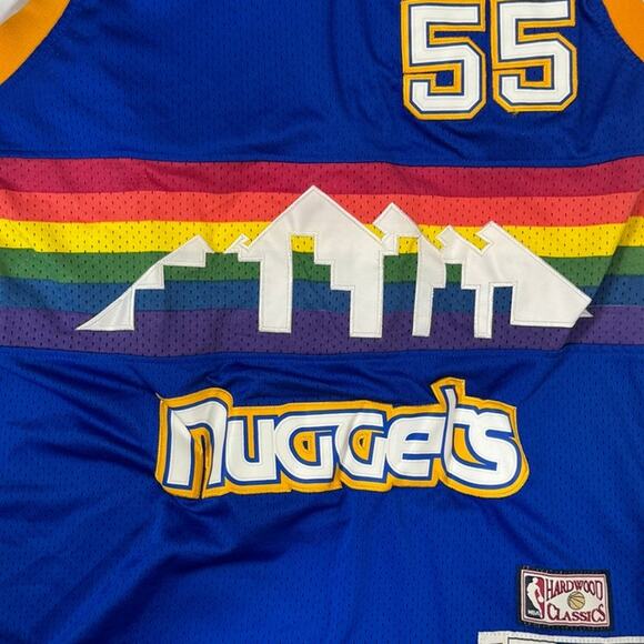 Adidas Hardwood Classics Dikembe Mutombo Denver Nuggets Sewn Jersey Size M +2 - Picture 3 of 6